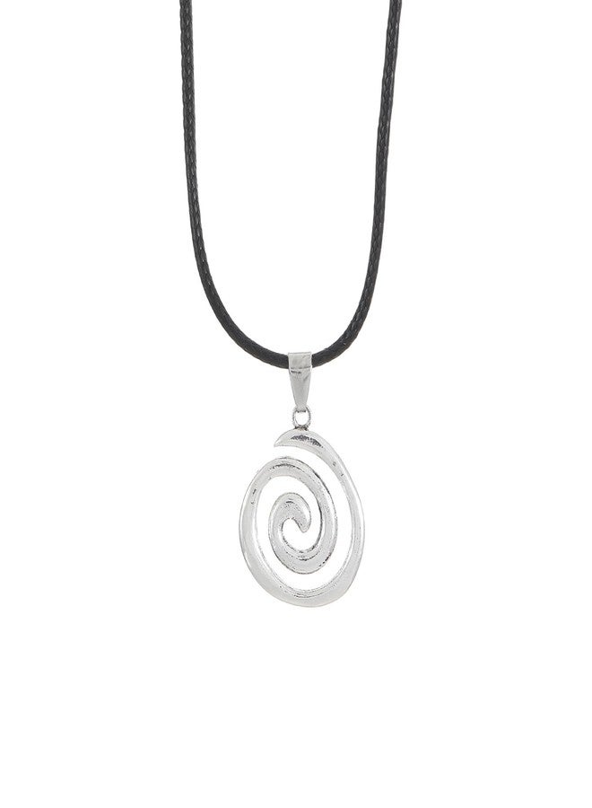 POYAMUSE Chunky Spiral Swirl Necklace - Aesthetic Grunge Jewelry for Trendy Looks, Boho Choker Necklace - Bohemia Jewelry for Women (Silver(Small)) - Image 1